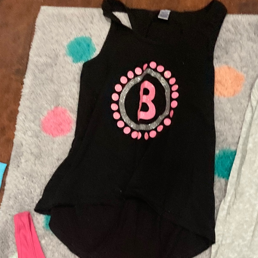 “Black “B” tank top